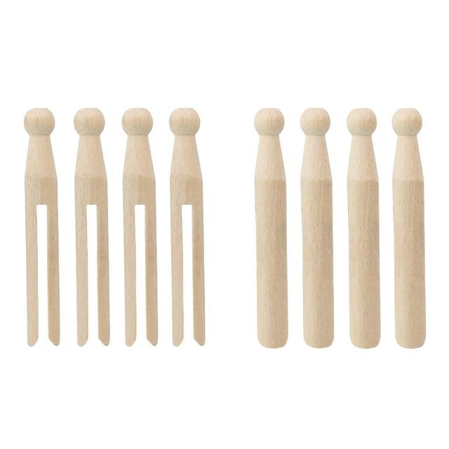 Elliotts Beech Wood Dolly Pegs