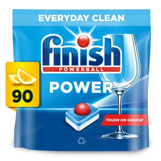 Finish Power Dishwasher Tablets Lemon Scent