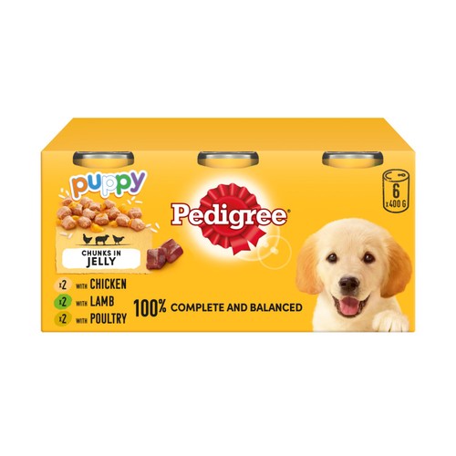 Pedigree Puppy Wet Dog Food Tins Mixed in Jelly  thumbnail 2