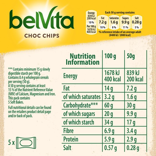 Belvita Choc Chips Soft Bakes Breakfast Biscuits thumbnail 5