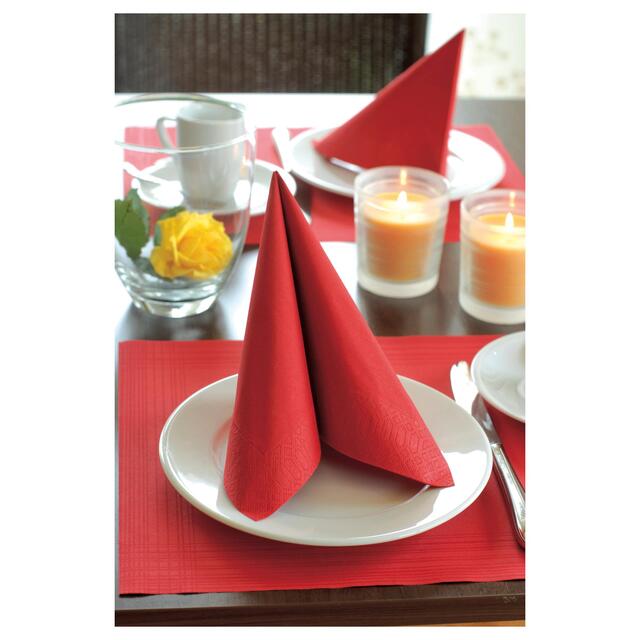 Red Compostable 2 Ply Paper Napkins thumbnail 4