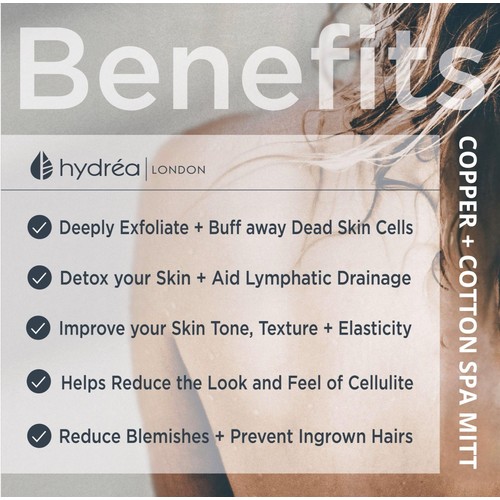 Hydrea London Copper Glow Exfoliating Spa Mitt   thumbnail 3