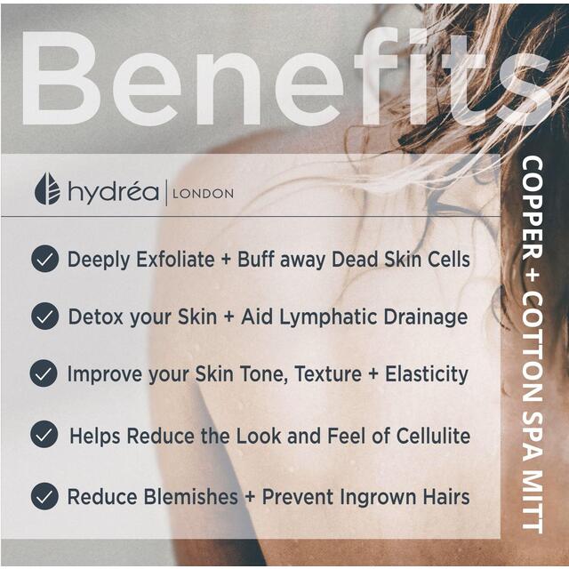Hydrea London Copper Glow Exfoliating Spa Mitt thumbnail 3