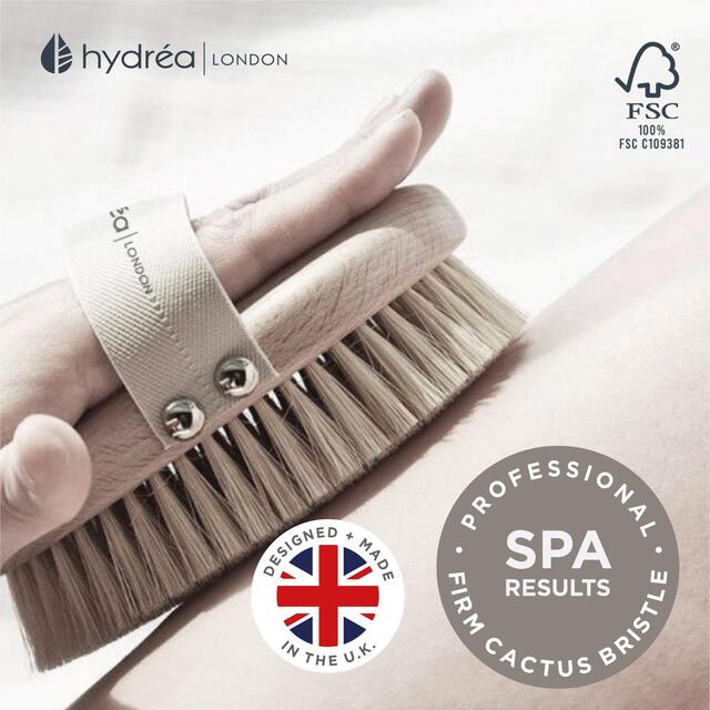 Hydrea London Dry Skin Body Brush with Cactus Bristle, Hard Strength thumbnail 4