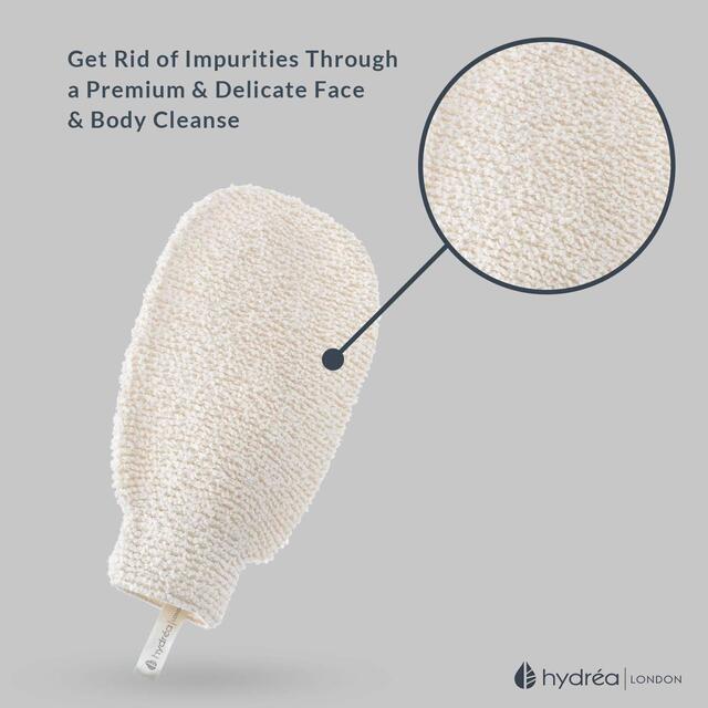 Hydrea London Bamboo Gentle Exfoliating Cleansing Mitt thumbnail 3