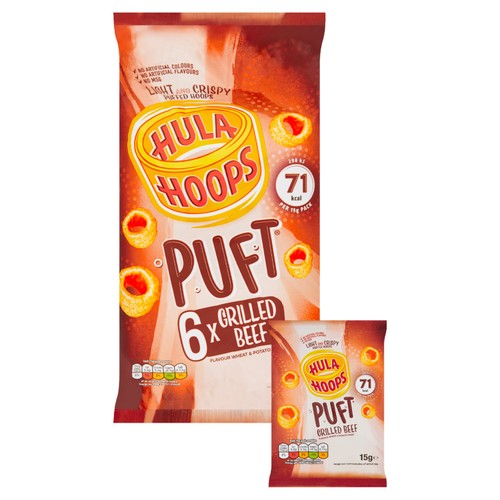 Hula Hoops Puft Beef Multipack Crisps thumbnail 2