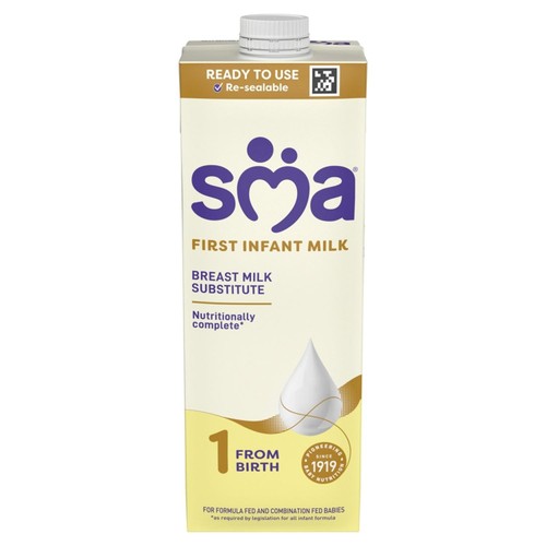 SMA 1 First Infant Baby Milk Premade Liquid Formula from birth 1 litre thumbnail 2