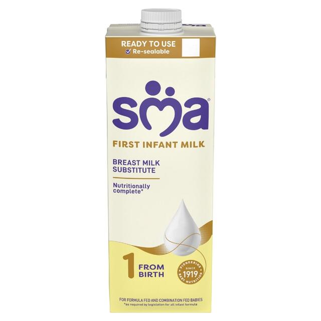 SMA Pro 1 First Infant Milk Ready to Use, From Birth