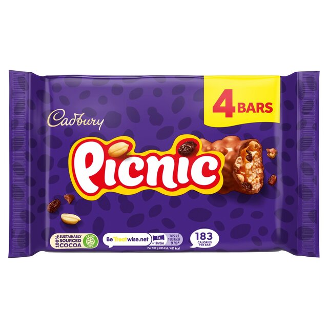Cadbury Picnic Chocolate Bar Multipack thumbnail 2