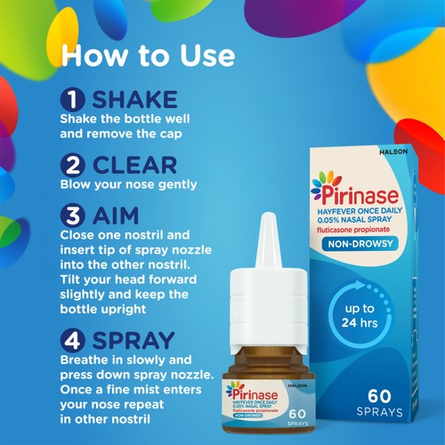 Pirinase Hayfever Once Daily Nasal Spray, 60 Sprays thumbnail 4