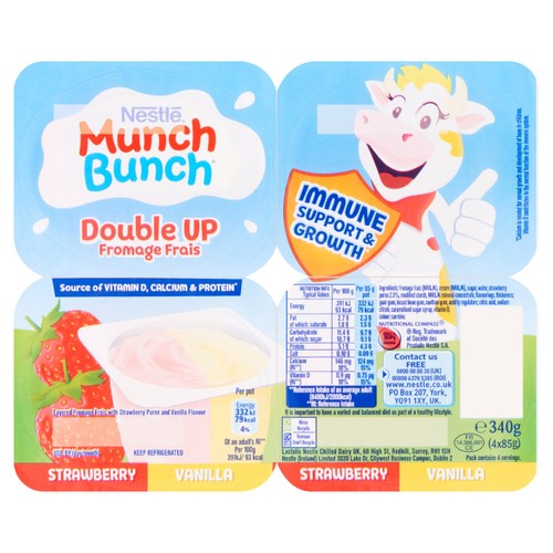Munch Bunch Double Up Fromage Frais Strawberry & Vanilla  thumbnail 5
