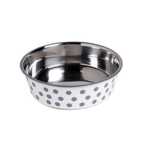 Petface Deli Grey Spots Dog Bowl 17cm thumbnail 2