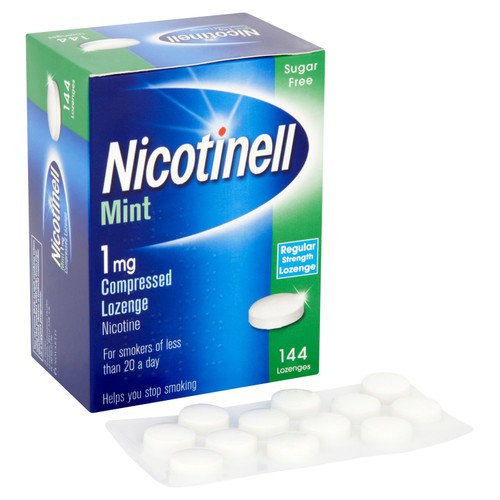 Nicotinell Nicotine Lozenge Stop Smoking Sugar Free Mint 1mg thumbnail 3