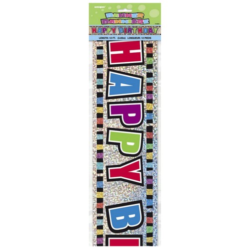 Happy Birthday Foil Party Banner
