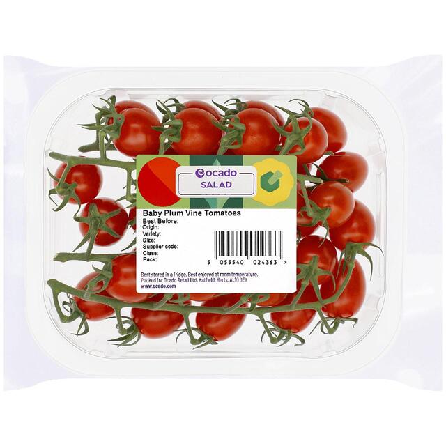 Ocado Baby Plum Tomatoes On The Vine thumbnail 2