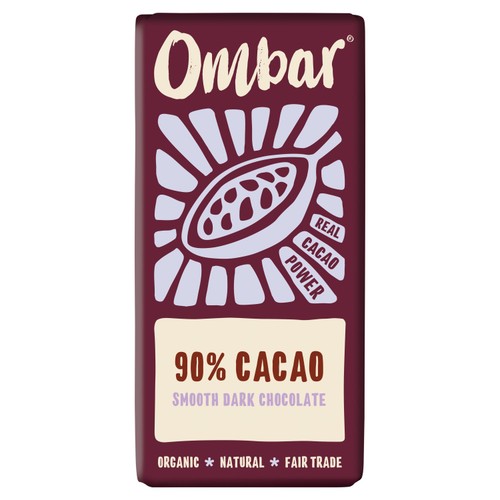 Ombar 90% Cacao Organic Vegan Fair Trade Dark Chocolate