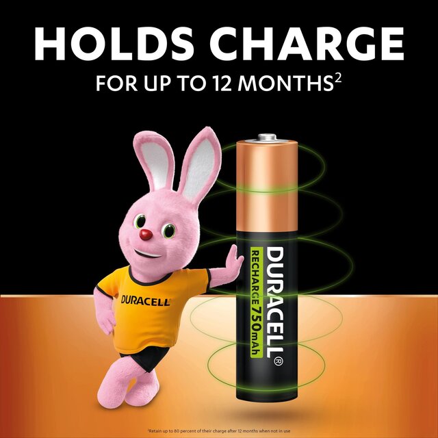 Duracell Recharge Plus AAA Rechargeable Batteries thumbnail 2