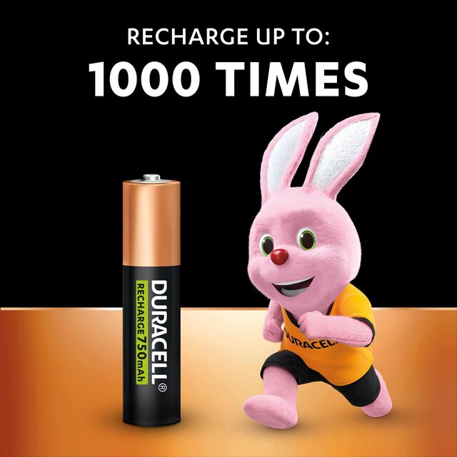 Duracell Recharge Plus AAA Rechargeable Batteries thumbnail 3
