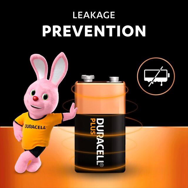 Duracell Plus 100% 9V Alkaline Batteries thumbnail 5