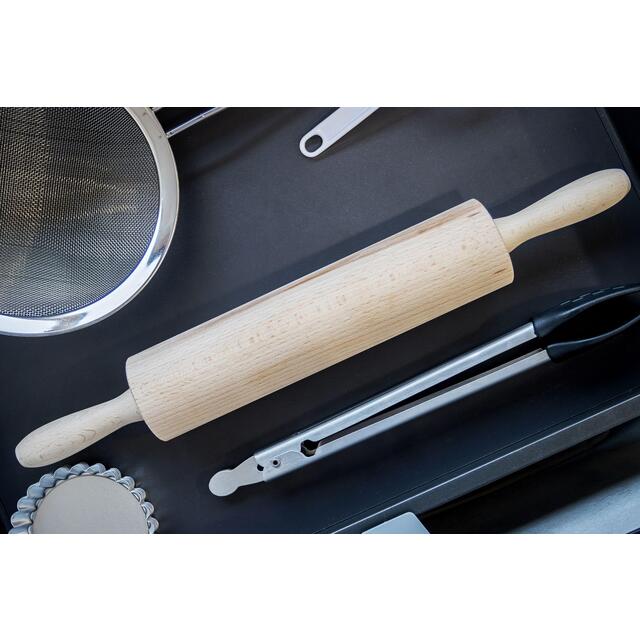 Kitchen Craft Revolving Rolling Pin, Beech  44cm thumbnail 3