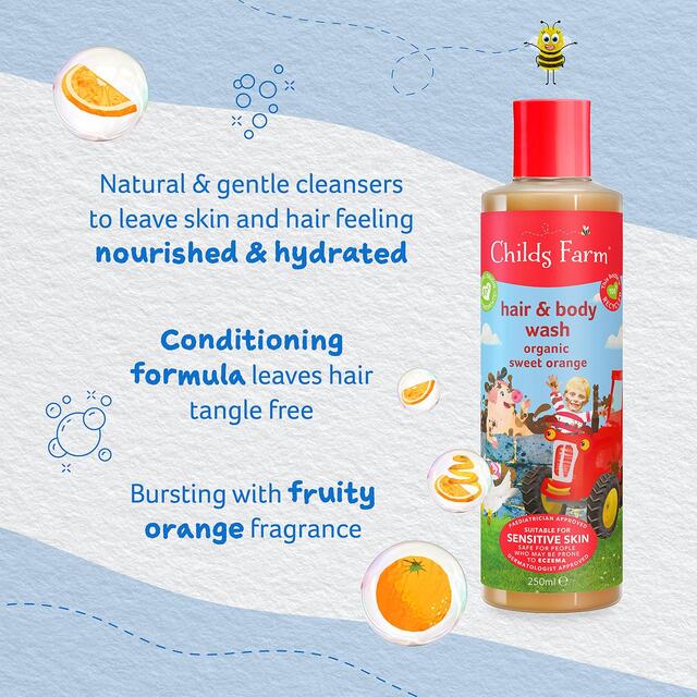 Childs Farm Kids Organic Sweet Orange Hair & Body Wash thumbnail 4