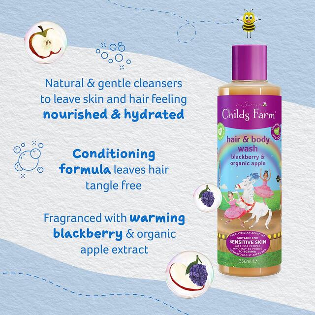 Childs Farm Kids Blackberry & Organic Apple Hair & Body Wash thumbnail 4