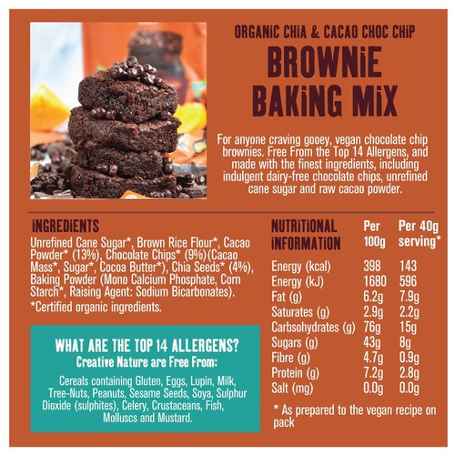 Creative Nature Organic Gluten Free Fudgy Brownie Mix thumbnail 2