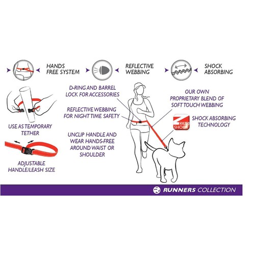 EzyDog Road Runner Red Dog Lead 2.1m thumbnail 2