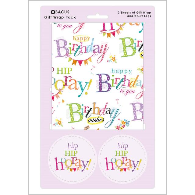 Happy Birthday Gift Wrap Sheets & Tags thumbnail 3