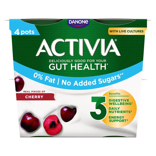 Activia Cherry No Added Sugar Fat Free Yoghurt thumbnail 2