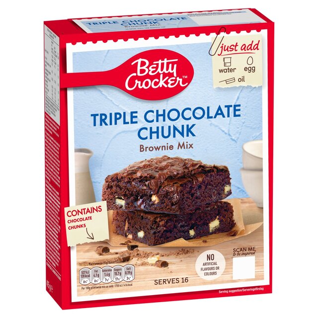Betty Crocker Triple Chocolate Chunk Brownie Mix thumbnail 2