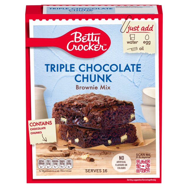 Betty Crocker Triple Chocolate Chunk Brownie Mix thumbnail 3