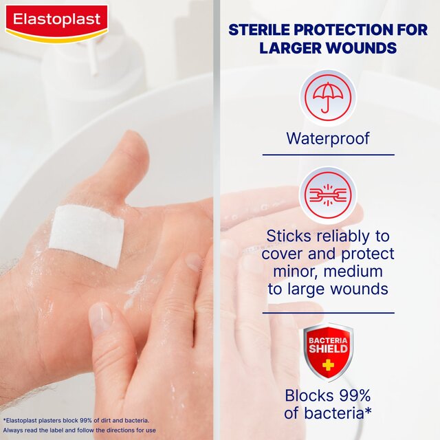 Elastoplast Waterproof Wound Pad Dressing XL thumbnail 2