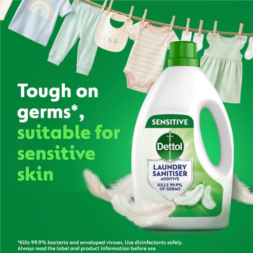 Dettol Antibacterial Laundry Cleanser Liquid Sensitive thumbnail 3