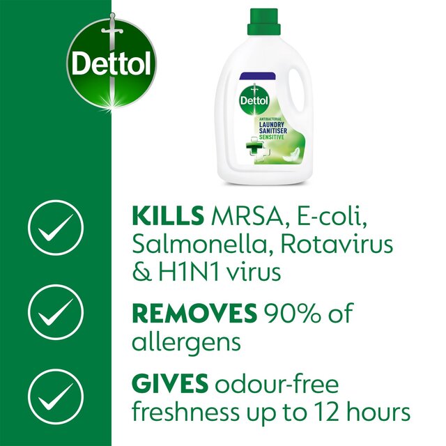 Dettol Antibacterial Laundry Cleanser Liquid Sensitive thumbnail 5