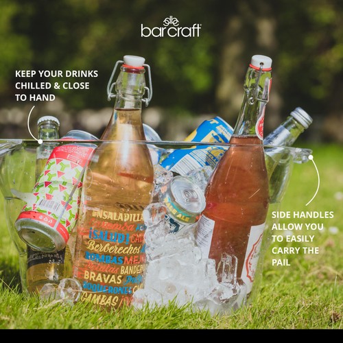 BarCraft Mix It Acrylic Oval Drinks Cooler Large thumbnail 5