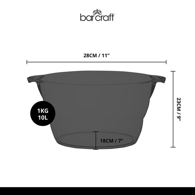 BarCraft Mix It Acrylic Oval Drinks Cooler Large thumbnail 3