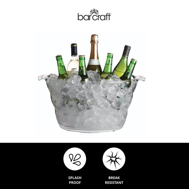 BarCraft Mix It Acrylic Oval Drinks Cooler Large thumbnail 4