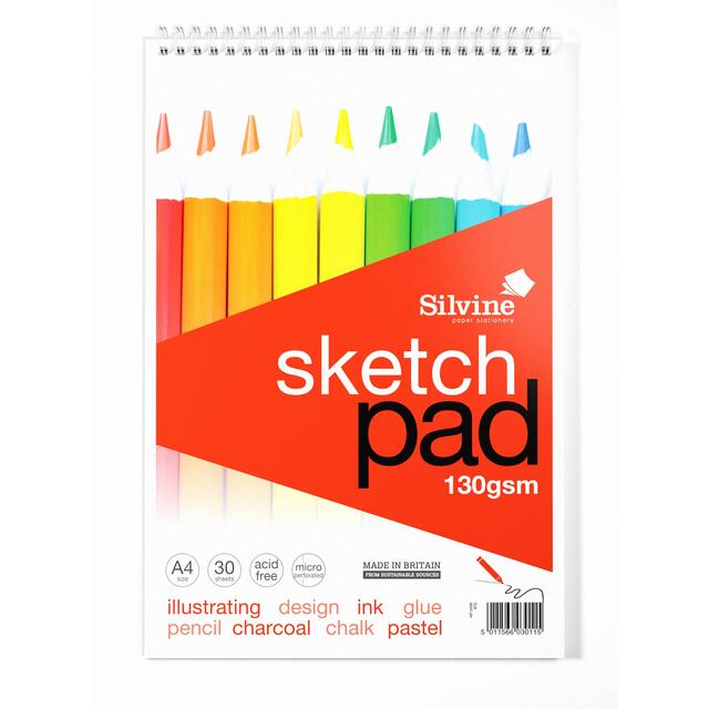 Silvine A4+ Twin Wire Sketch Pad