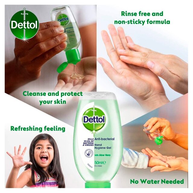 Dettol Antibacterial Hand Sanitiser Aloe Vera Gel thumbnail 4