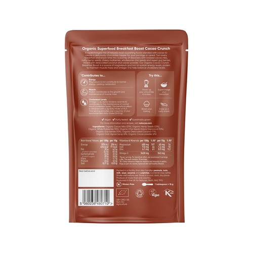 Naturya Organic  Breakfast Boost Cacao Crunch thumbnail 2