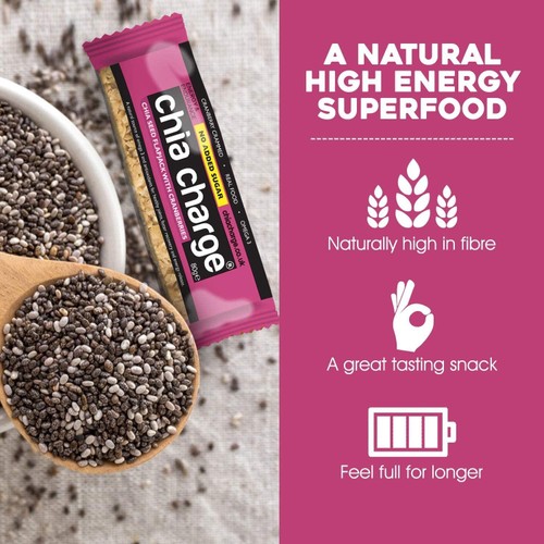 Chia Charge Cranberries Chia Seed Flapjack - no added sugar  thumbnail 2
