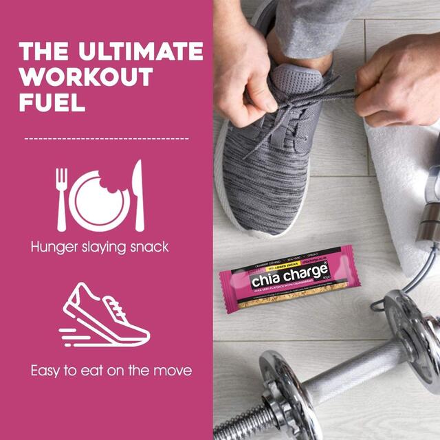 Chia Charge Cranberries Chia Seed Flapjack - no added sugar thumbnail 3