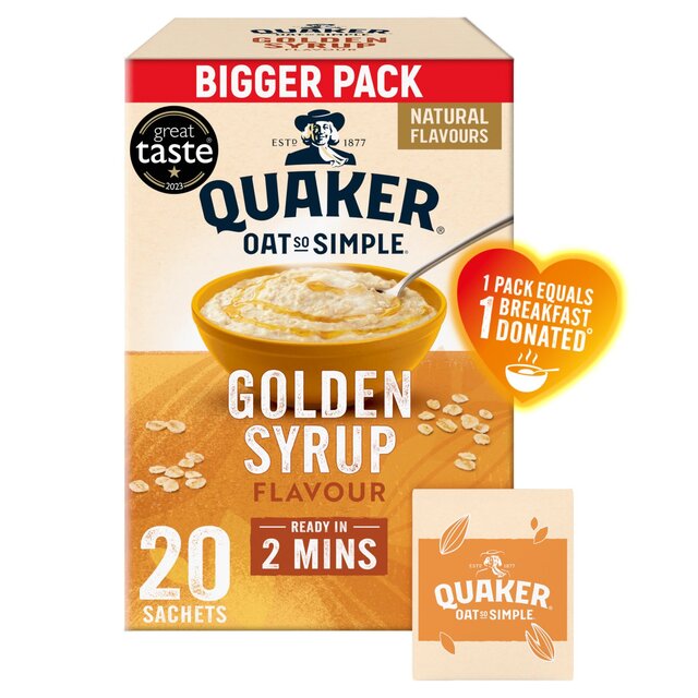 Quaker Oat So Simple Family Pack Golden Syrup Porridge Sachets Cereal thumbnail 12