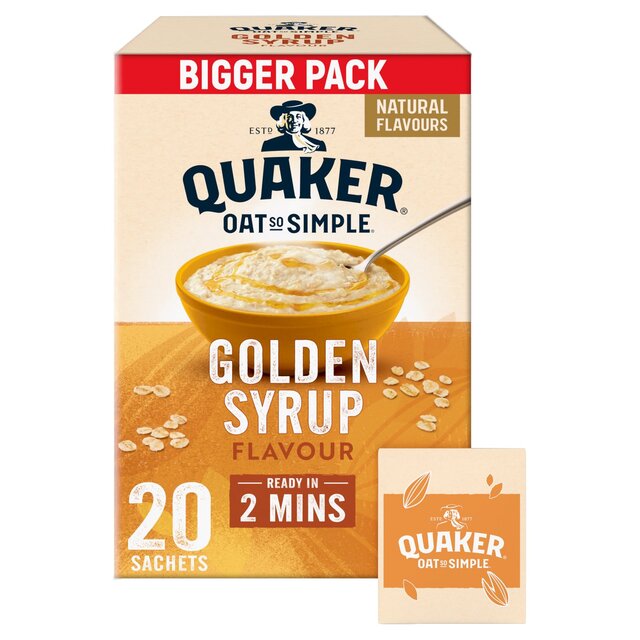 Quaker Oat So Simple Family Pack Golden Syrup Porridge Sachets Cereal thumbnail 2