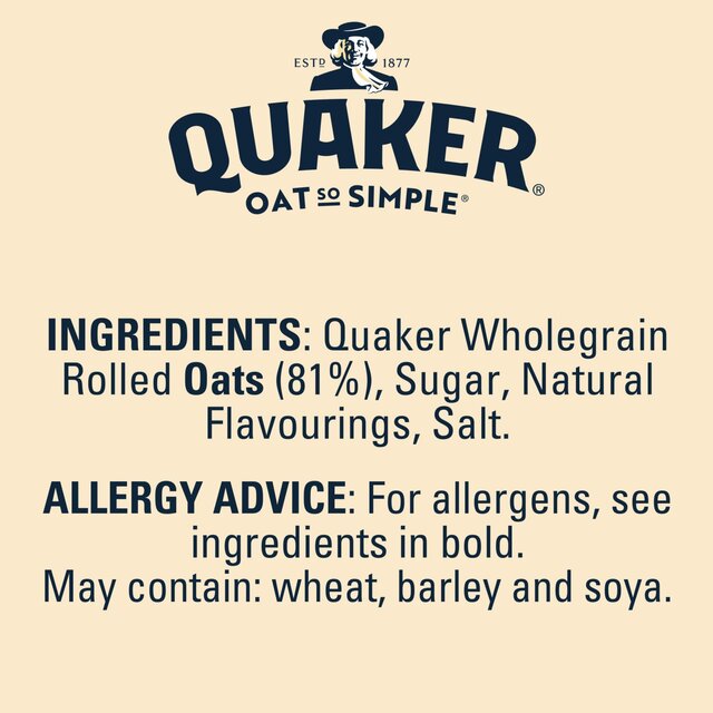 Quaker Oat So Simple Big Bowl Golden Syrup Porridge Sachets Cereal thumbnail 3