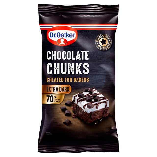 Dr. Oetker 70% Extra Dark Chocolate Chunks thumbnail 2