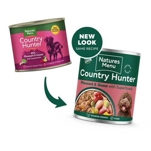 Natures Menu Country Hunter Pheasant & Goose Wet Dog Food Cans thumbnail 2