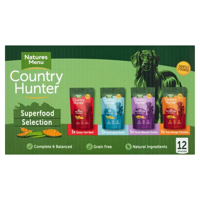 Natures Menu Country Hunter Superfood Selection Wet Dog Food Pouches