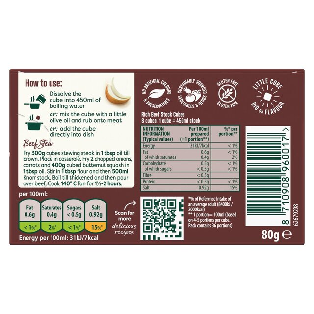 Knorr 8 Rich Beef Stock Cubes thumbnail 7